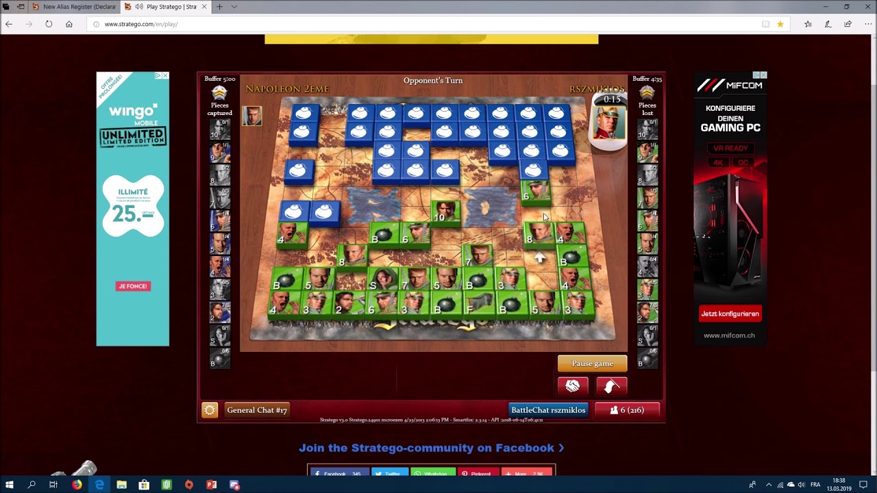 Stratego Setup : how to play with setup #1