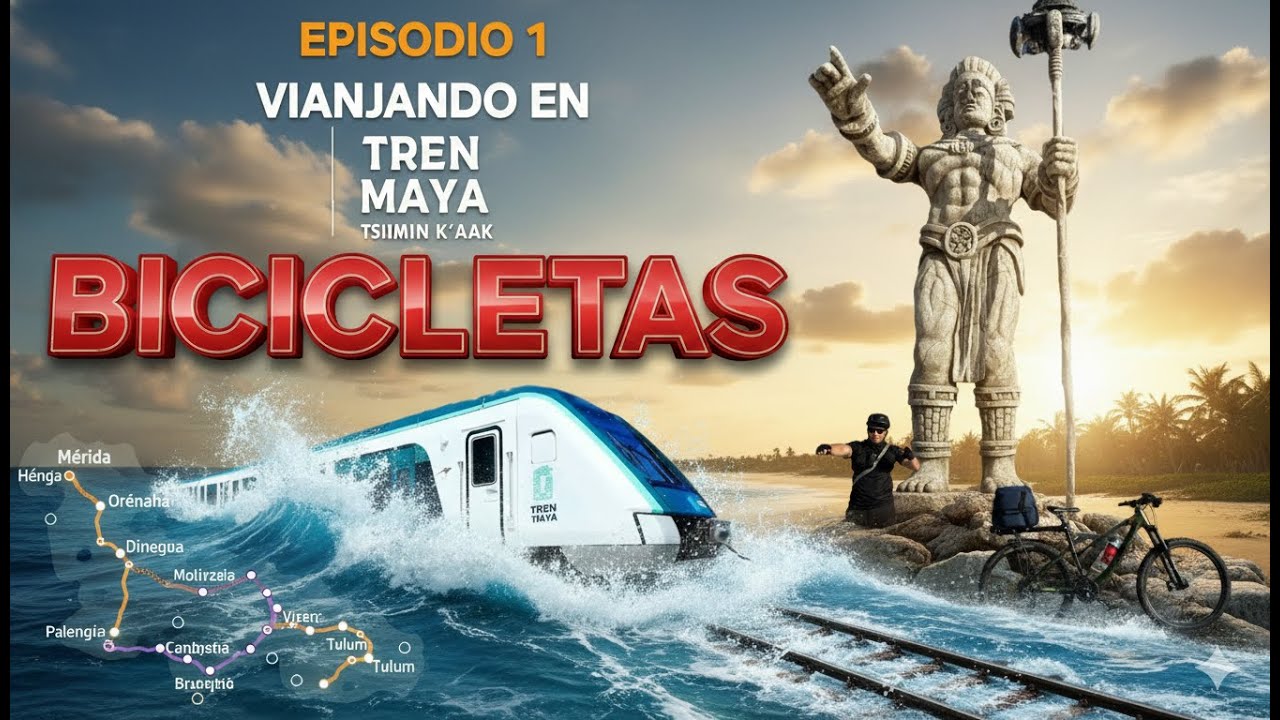 ¿SÍ DEJAN SUBIR BICICLETAS AL TREN MAYA? LO COMPROBÉ | EP 1 – 🚲🚆TREN MAYA A TELCHAC PUERTO EN BICI.