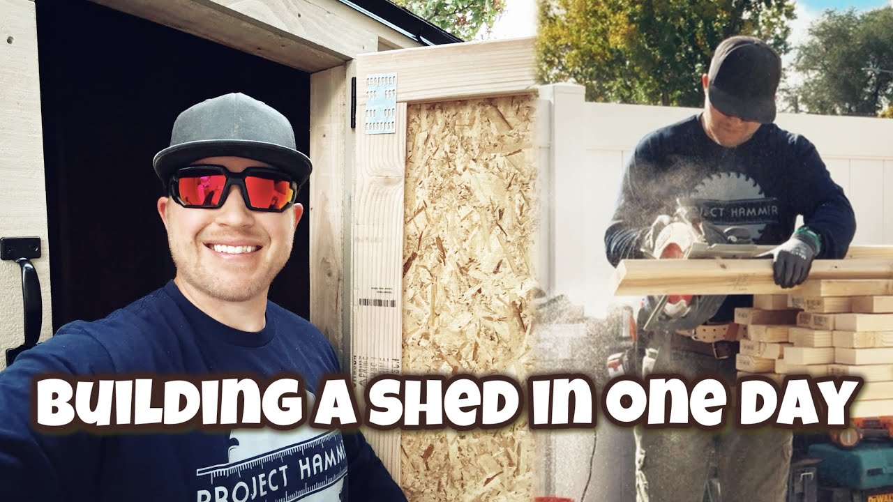 Building a Shed in 7 Hours by Myself (Start to Finish)
