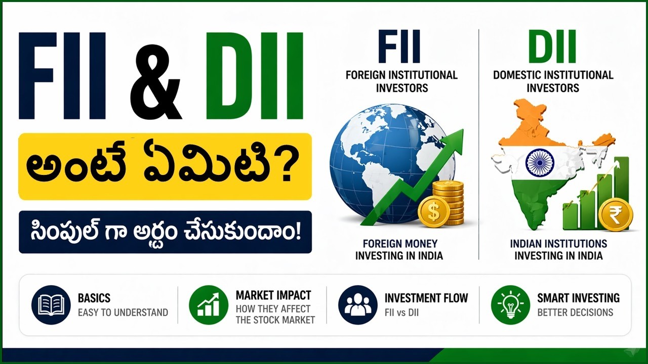 💥FII vs DII Explained Simply | How Big Investors Move the Stock Market