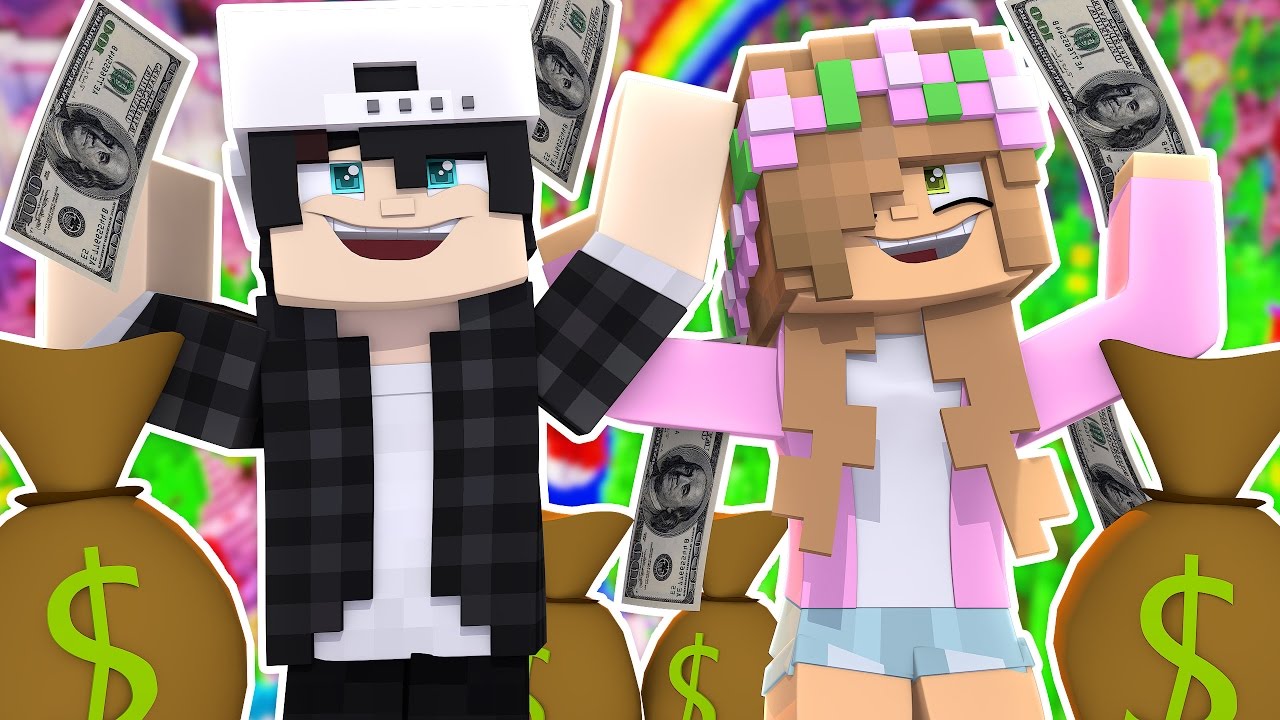 RAVEN WINS THE LOTTERY! | Minecraft CastAway #1 | Little Kelly w/ScubaSteve (Custom Roleplay)