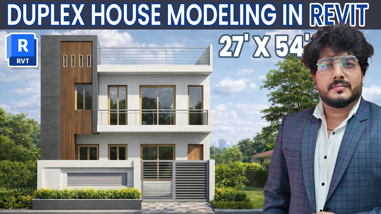 27' X 54' Complete House Design in Revit (Full Project)