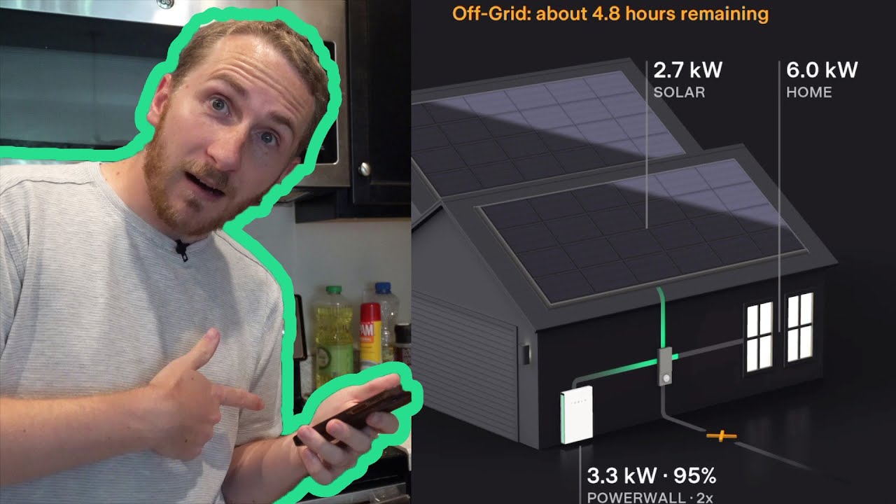 Тестирование Tesla Solar и Powerwall «Go Off-Grid» (новая функция приложения Tesla)