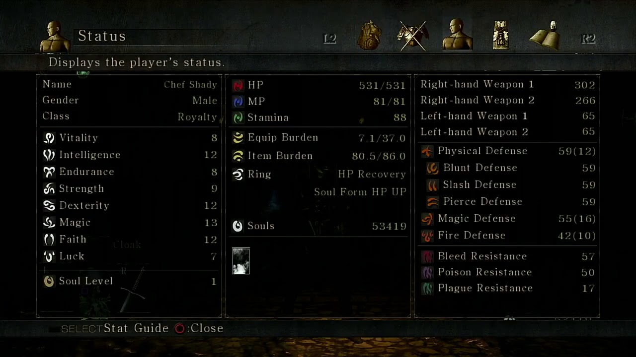 SL1 no roll stats evidence