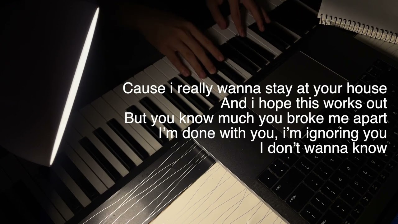 Rosa Walton & Hallie Coggins - I Really Want To Stay At Your House | Piano Only Piano Karaoke Slowed