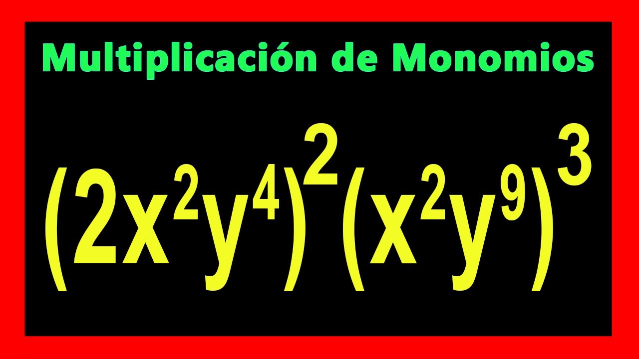 ✅👉 Multiplicacion de Monomios con Potencias