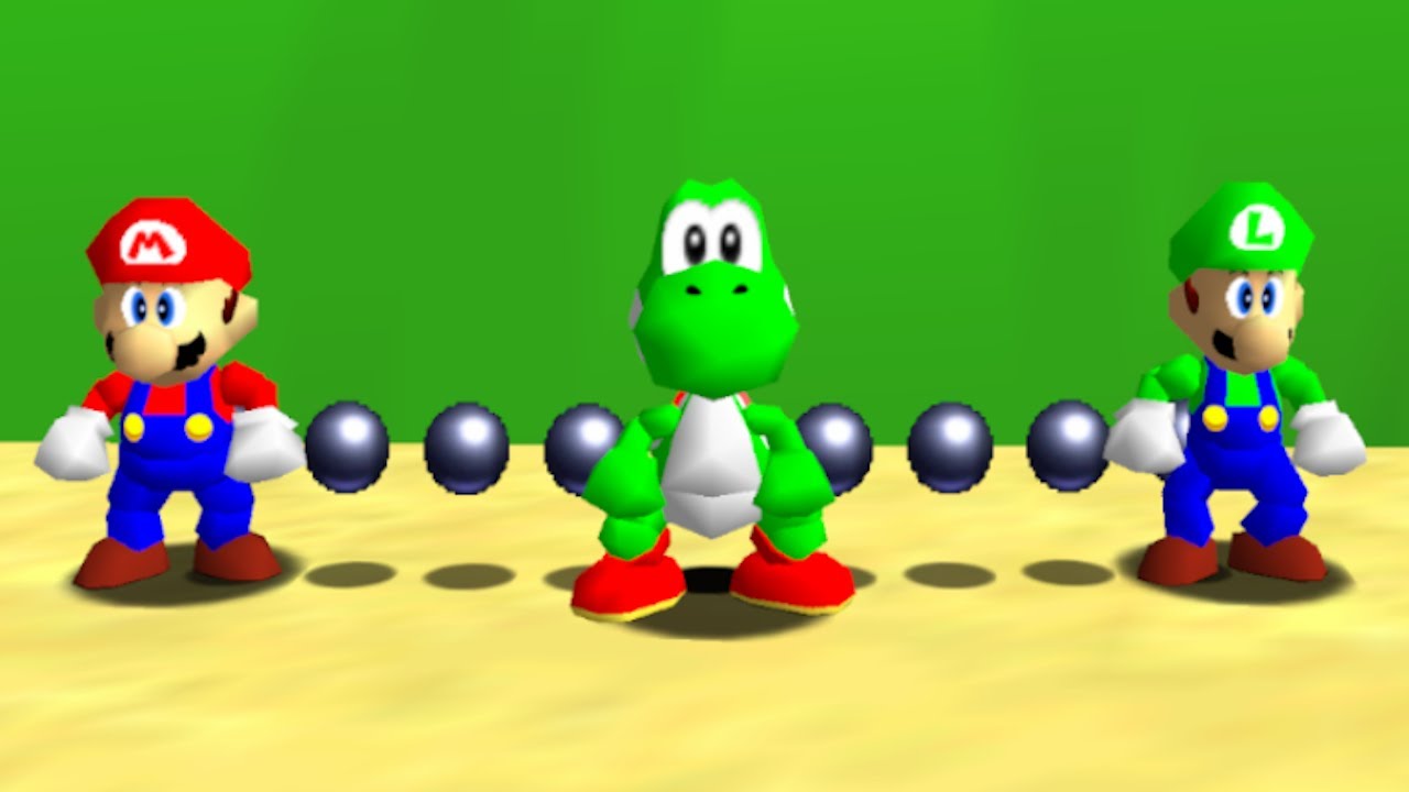 Chained Super Mario 64 (3 Players) - Full Game 100% Walkthrough