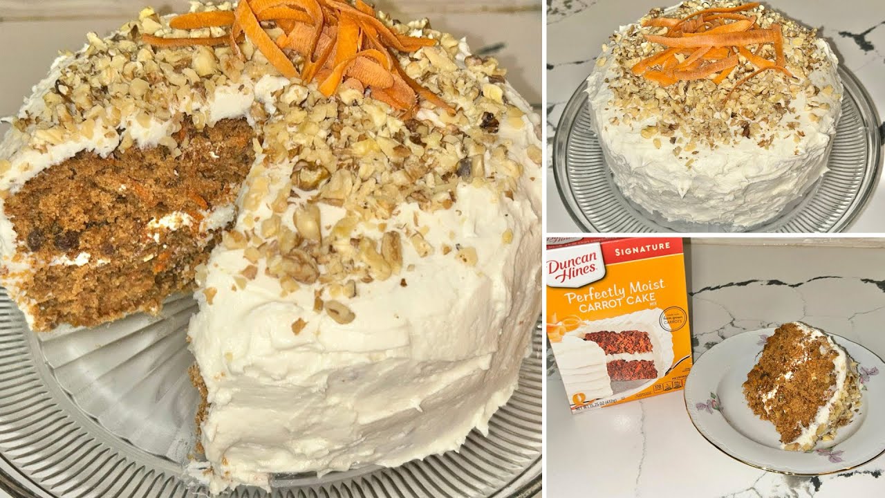 Carrot Cake Recipe - Semi-Homemade Carrot Cake Using A Box Cake Mix - Cake Mix Hacks 🥕🍰