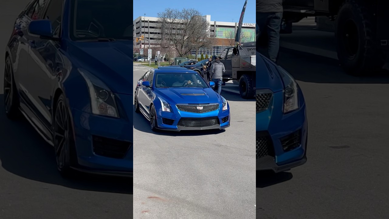 Cadillac ATS-V At Modded Detroit Meet! #car #cadillac #atsv #musclecar