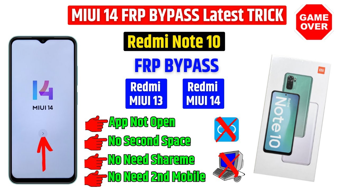 MIUI 13 / MIUI 14 - FRP Bypass | New Trick 2023 | Redmi Note 10 Frp Bypass (without pc)
