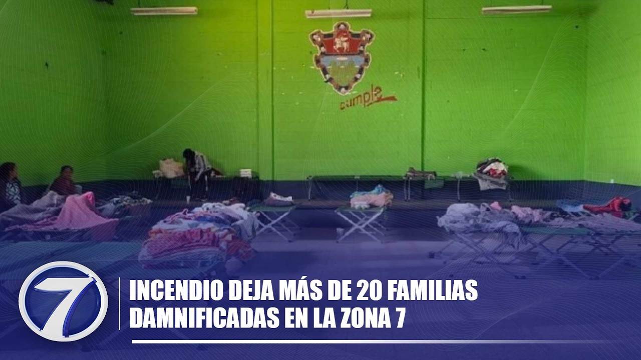 Incendio deja más de 20 familias damnificadas en la zona 7