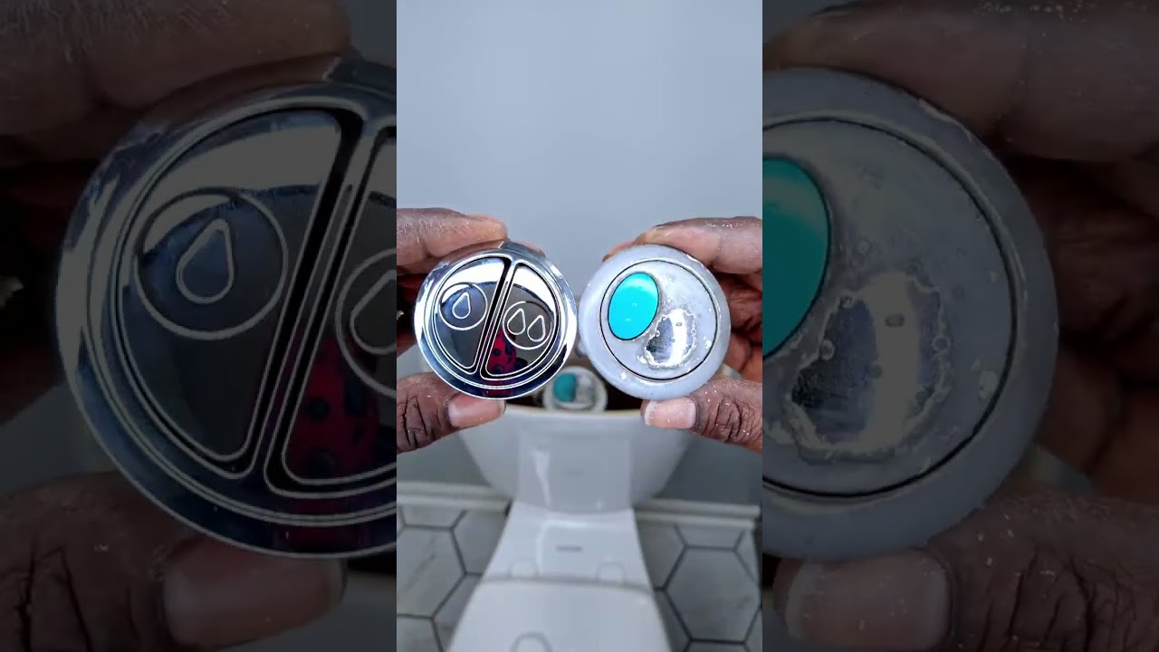 Easy Dual Flush Push Button Replacement - #shorts