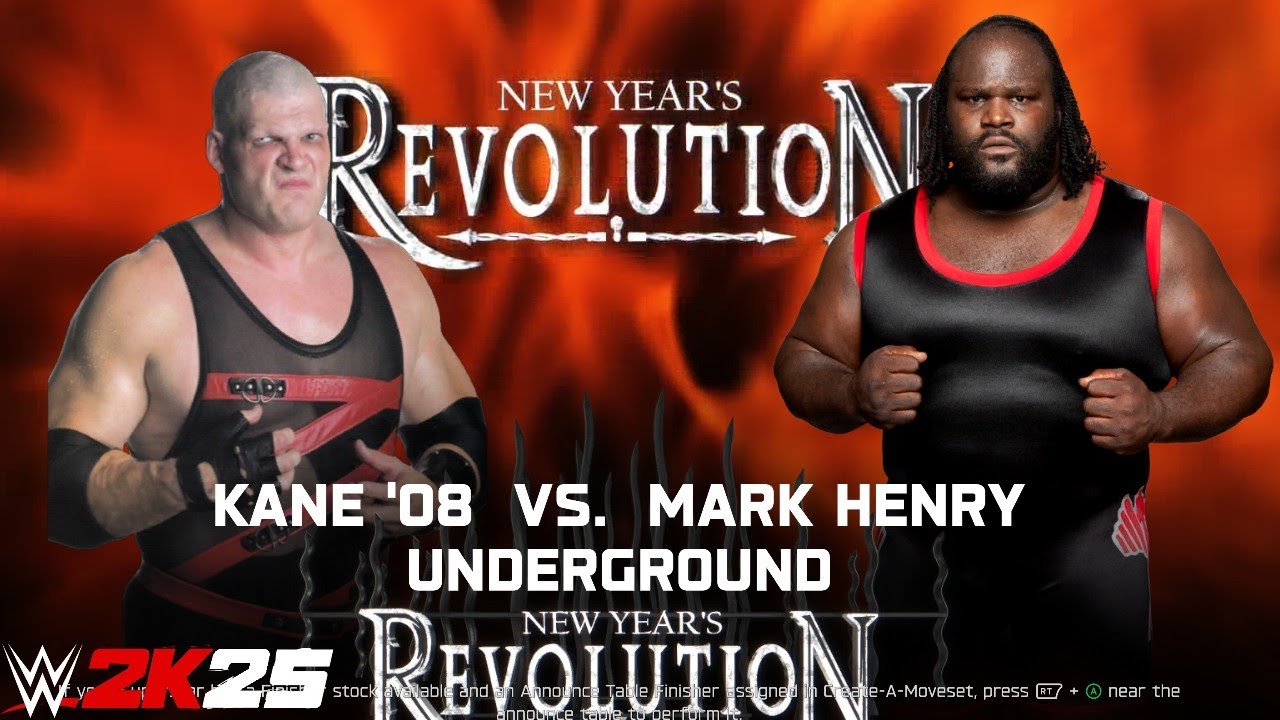 WWE 2k25 - Kane '08 vs Mark Henry: Underground Match at New Year Revolution 