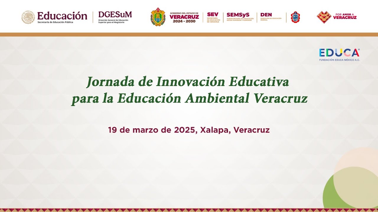Jornada de Innovación Educativa para la Educación Ambiental Veracruz