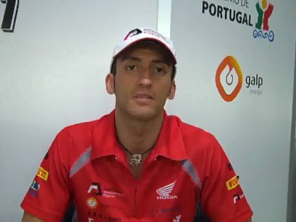 CIA Insurance Parkalgar Honda racer Miguel Praia after Qatar WSS race March 17th 2009