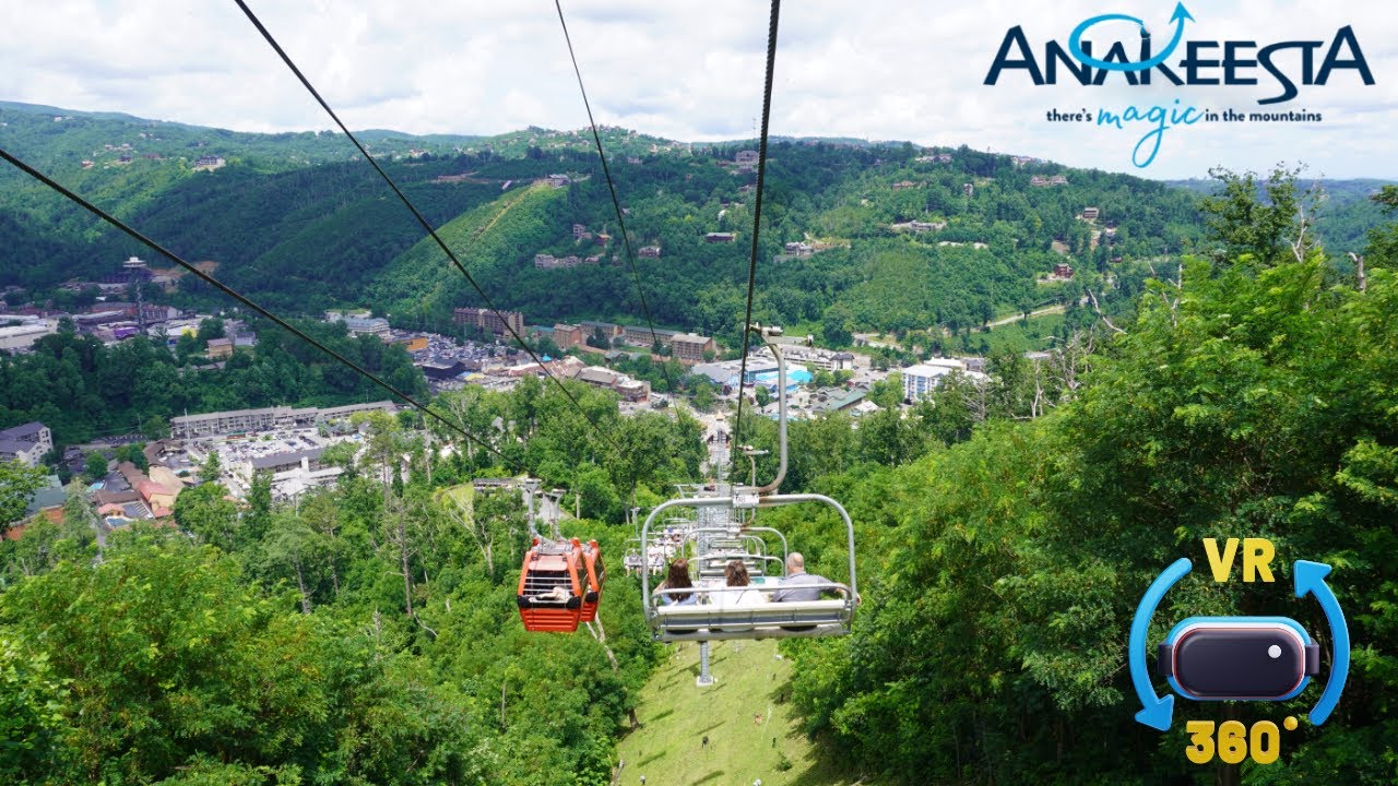 Anakeesta Chairlift Virtual Reality Ride Down the Mountain in 360 | Gatlinburg, TN