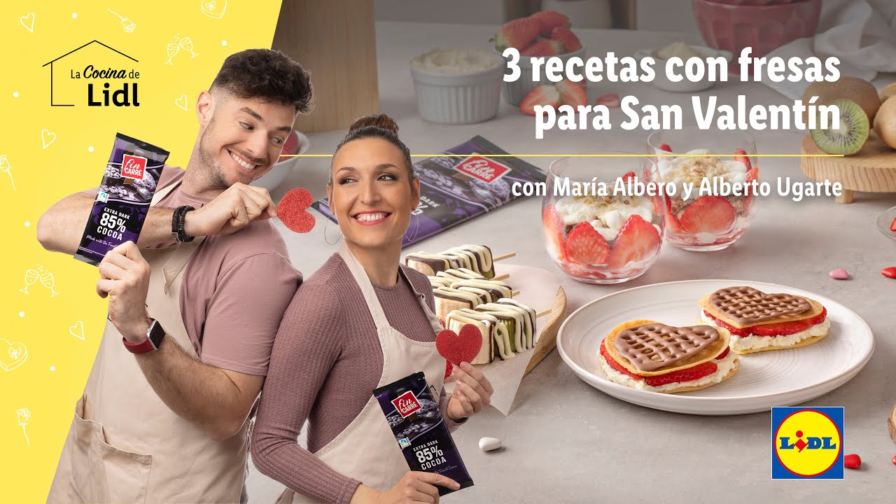 3 Recetas con fresas para San Valentín 🍓🤍 | Recetas de San Valentín | Lidl España
