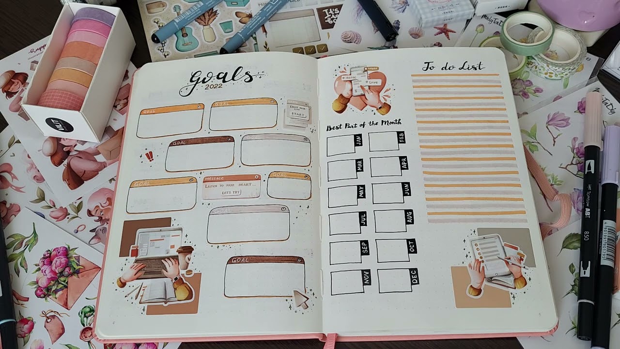 Развороты с коллекциями на 2022 год  - Сollections 2022  - Bullet Journal