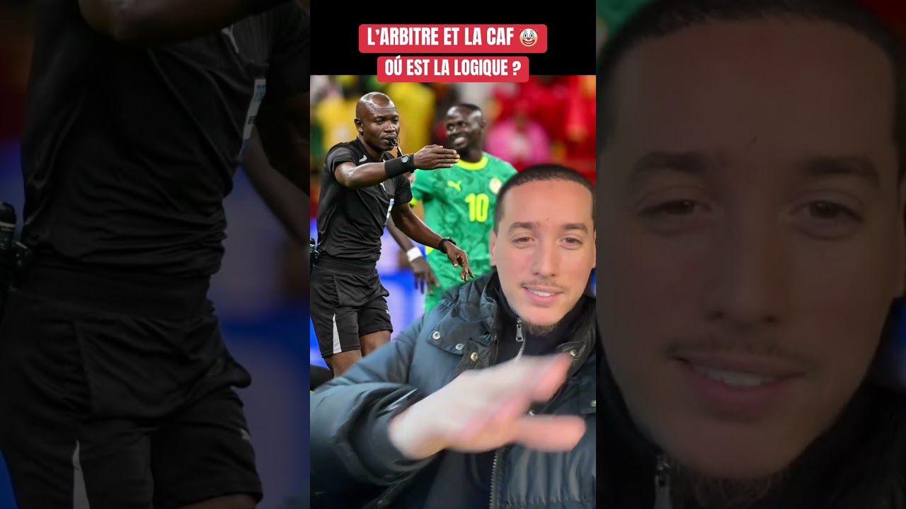 L&rsquo;arbitre de la can et la caf 🤡 #can #maroc #senegal #footballtiktok #pourtoi  #Shorts