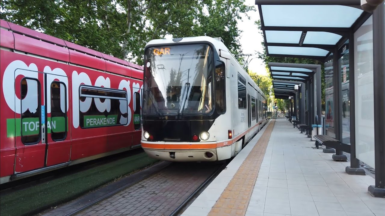 Gaziantep'te Tramvayla Gar - Adliye Arasında Seyahat
