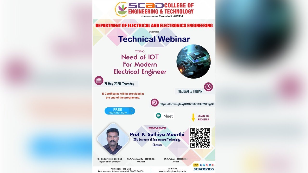 Technical Webinar - Need of IOT for Modern Electrical Engineer