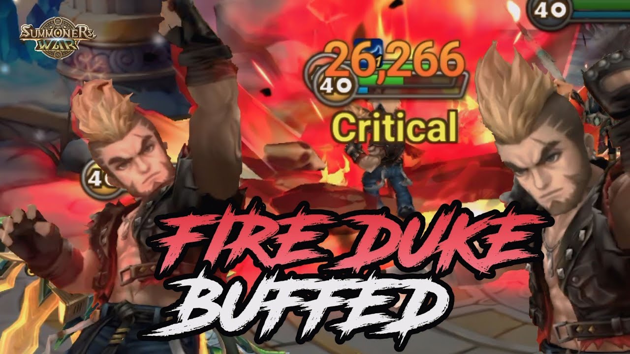 BUFFED FIRE DUKE HITS LIKE A TRUCK [Summoners War : Sky Arena]