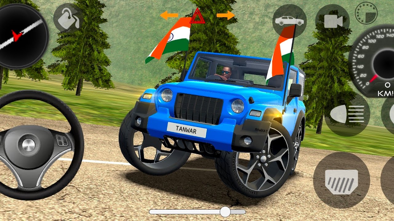 Modified Blue Mahindra Thar 😈 (Gadi Wala Game)| Ultra Realistic Car Driving Game Android #2026
