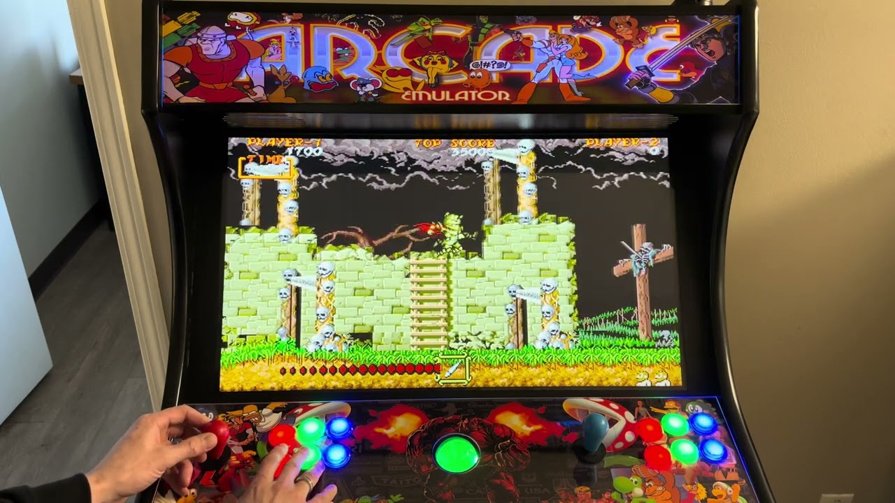 Ghouls'N Ghosts Arcade Game On A 27” Bartop Arcade CNC Cut From Retropie Video Game Guy