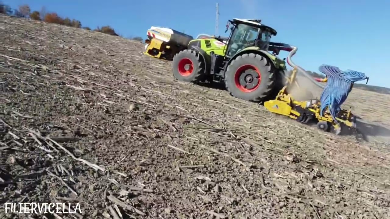 Claas Axion 850  + Combinata Alpego AsMax 500             (az.agricola Fll.Iervicella)