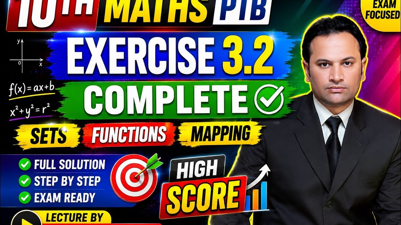 10th Class Maths PTB | Chapter 3 Exercise 3.2 Complete | Full Solution  10th Class Maths PTB Ch 3