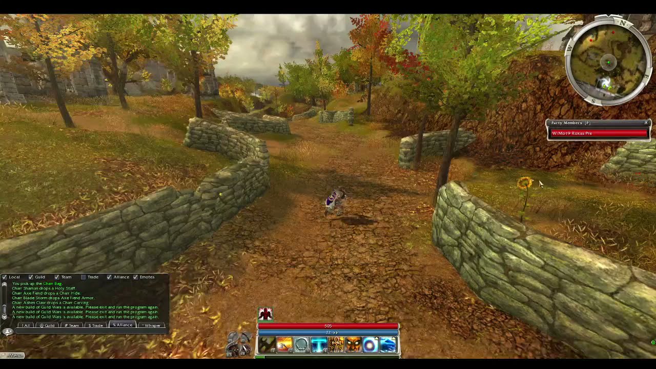 guild wars 1 presearing warrior charr farm w/mo cyclone symbol