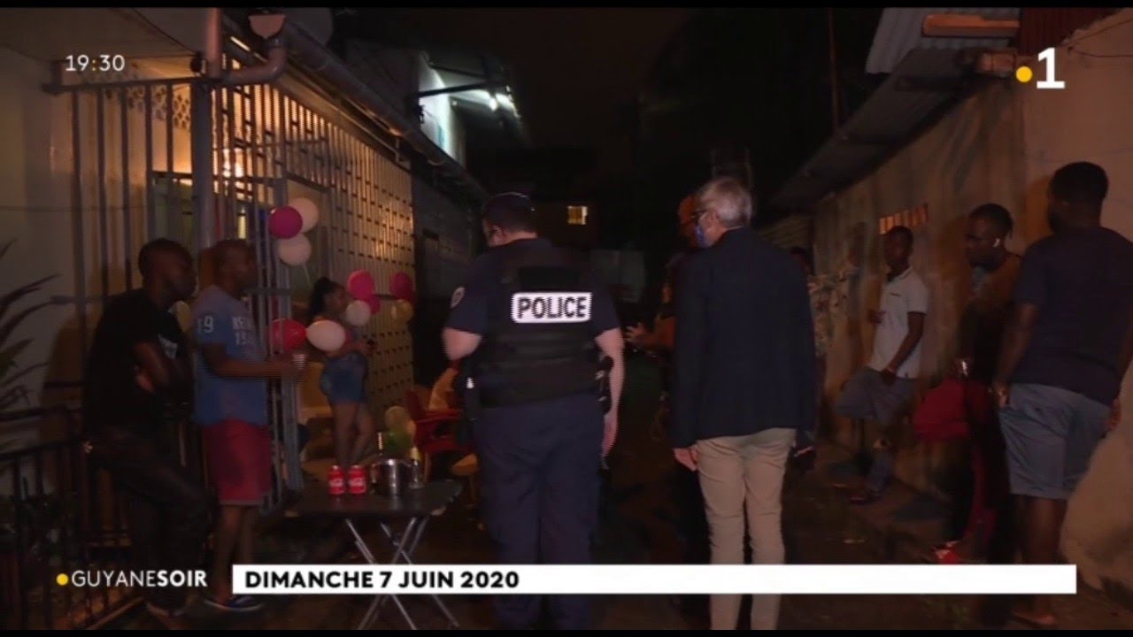 Opération de contrôle du couvre feu à Cayenne