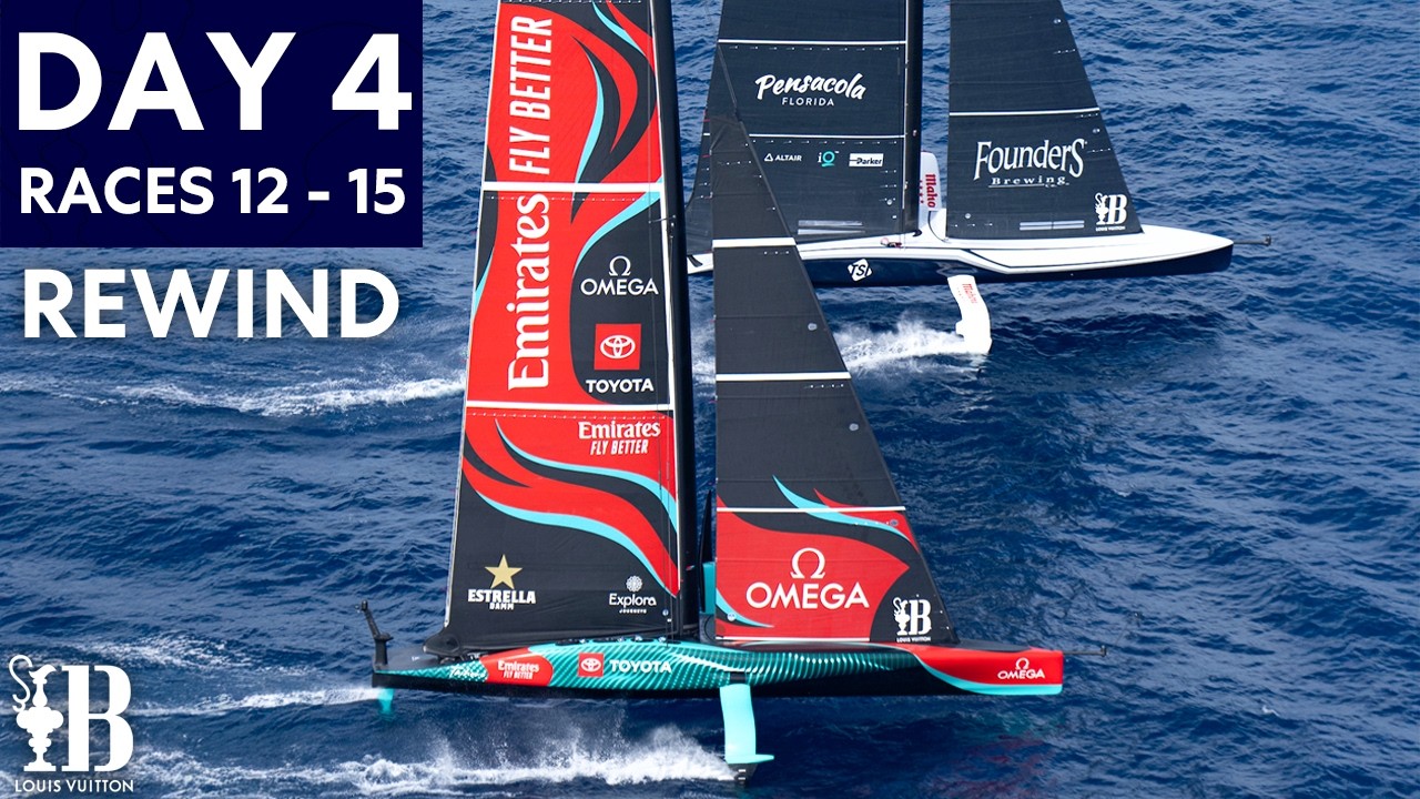 Action Day Of Racing! | Louis Vuitton Cup Round Robin Day 4 | America's Cup 37th Highlights Rewind