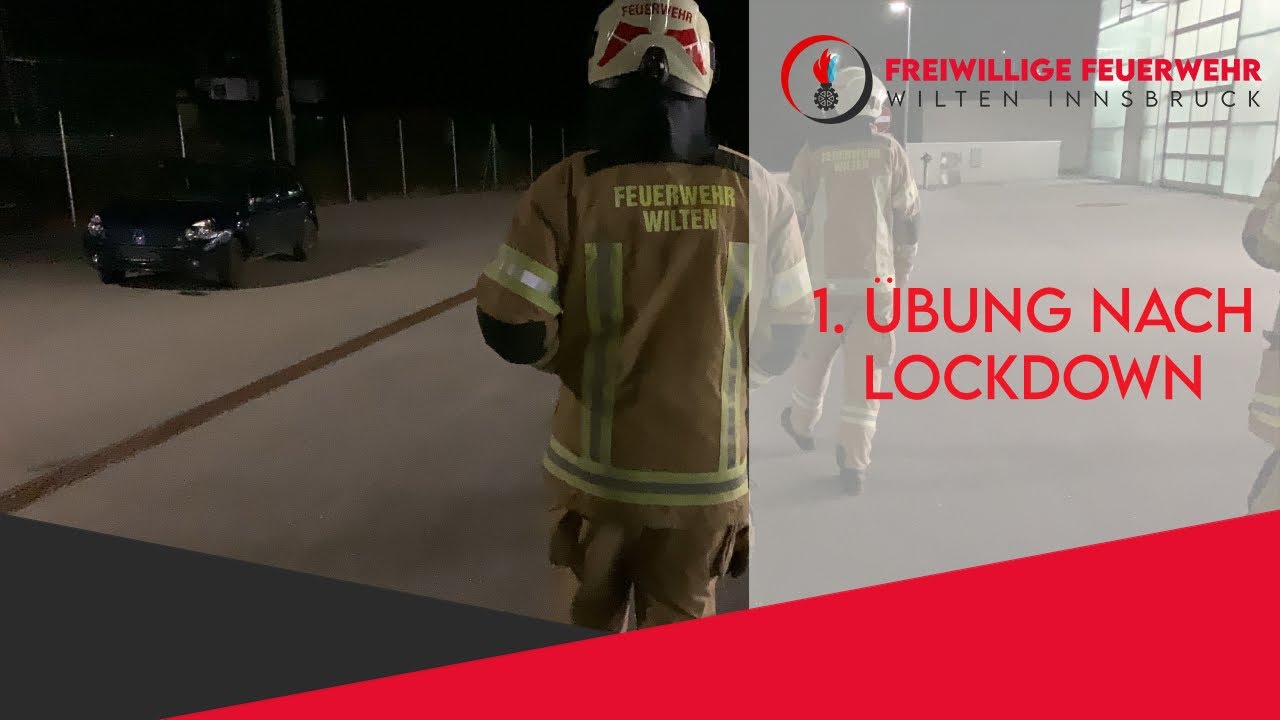 Erste Übung der Freiwilligen Feuerwehr Wilten - Innsbruck nach dem Lockdown im März 2021