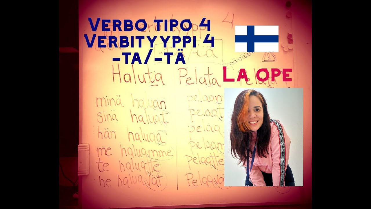 Aprende finés/finlandés. Verbo tipo 4/Verbityyppi 4