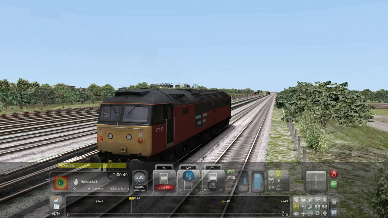 Never go faster than 447 mph in the Super Class 47 in Train Simulator