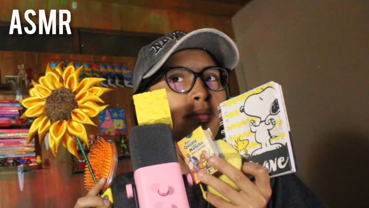 ASMR con OBJETOS de color AMARILLO💛💤