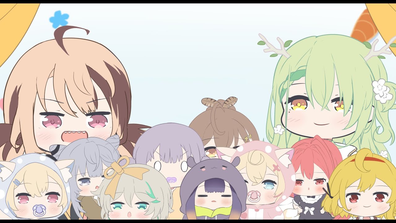 Gigi and fauna Coughing Baby show  [Hololive animation]