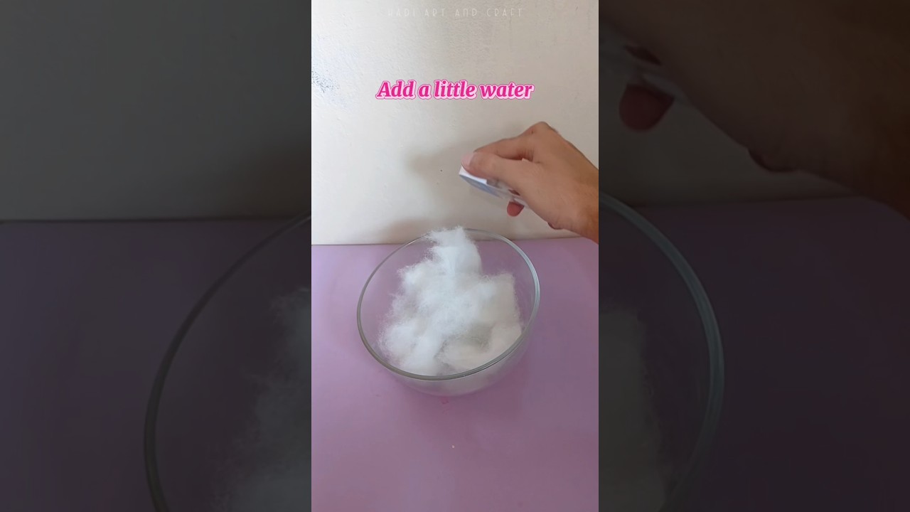 Diy viral cotton slime recipe 😉 #youtubeshorts #trending #diy
