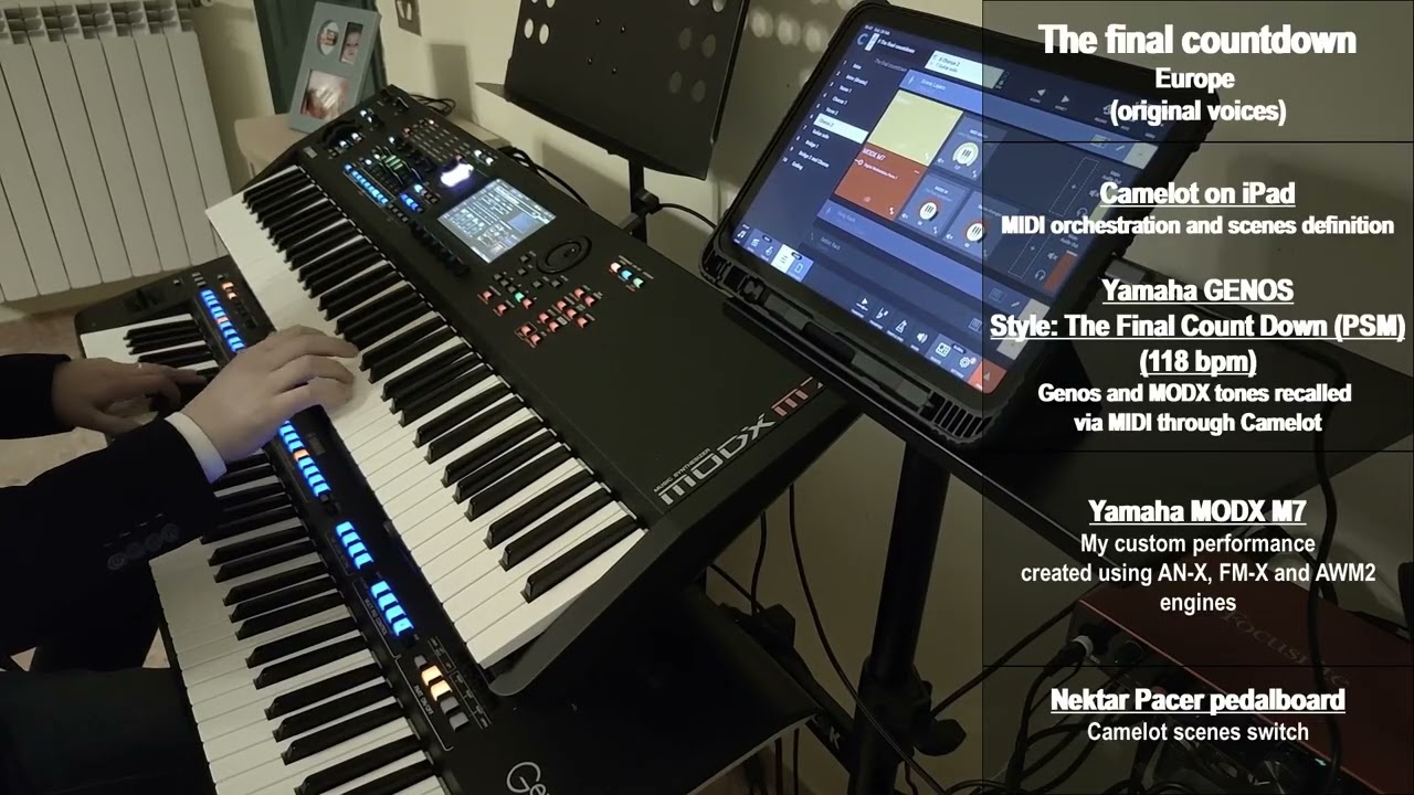 The final countdown, Europe - Yamaha Genos and MODX M7