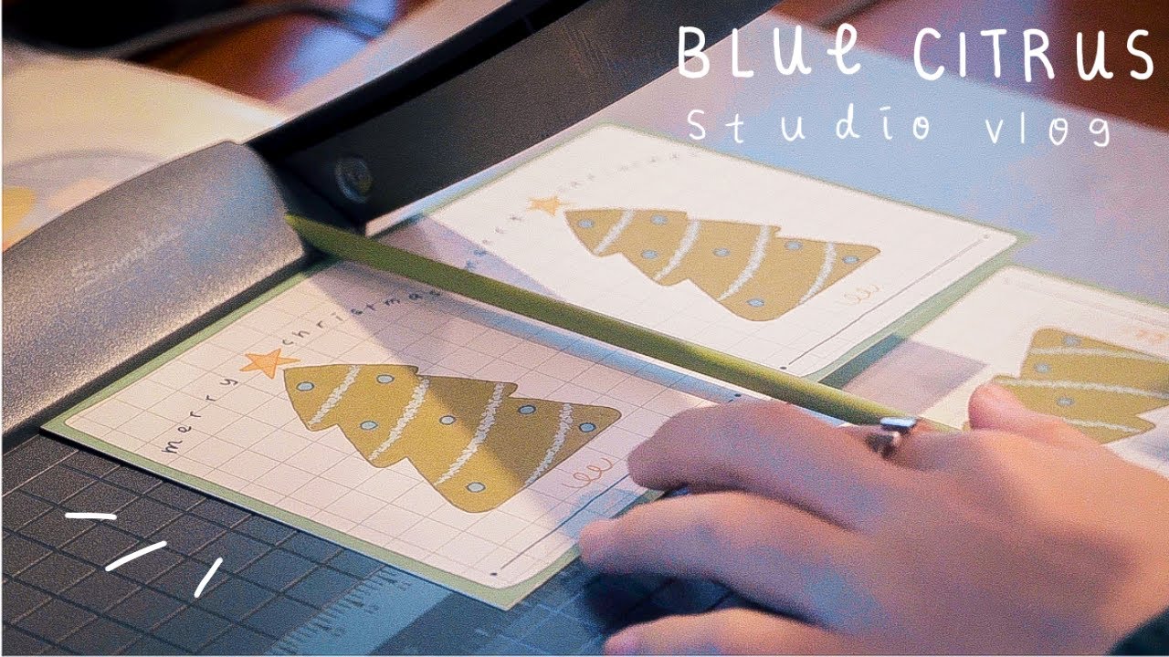 Studio Vlog 🎄Making Festive Cards for My Shop + Drawing Session