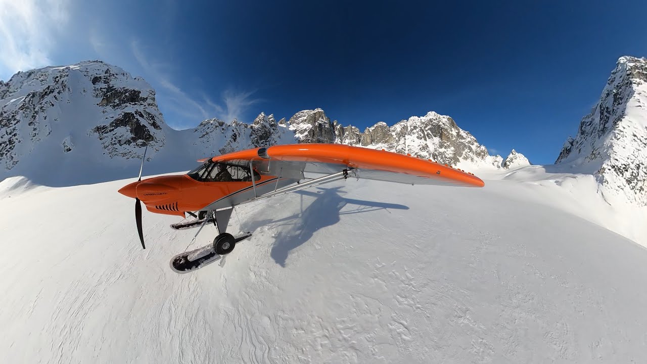 Glacier landings in a Carbon Cub in Alaska near the highest peaks in North America