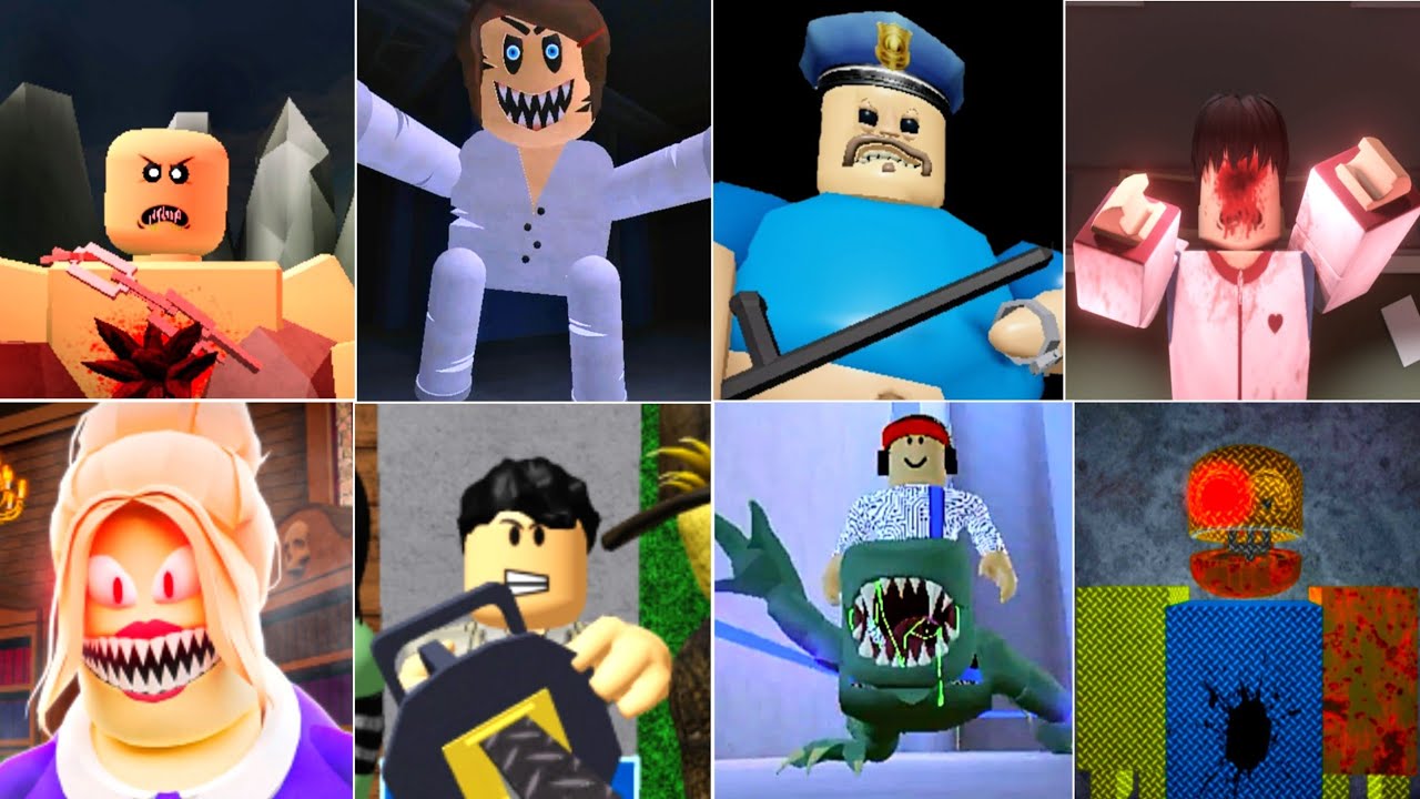 Part 2 | New Different Types Of Scary Obby Game Single Enemy Jumpscares Part 2