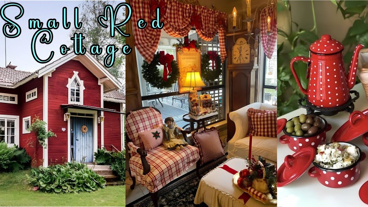 🍃🌺SMALL RED COTTAGE HOMETOUR: Empower Your Inner Designer |Reinventing Space With Shabby Chic Flair
