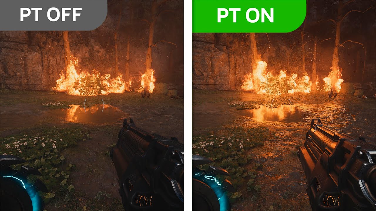 DOOM: The Dark Ages | Path-Tracing Update | ON - OFF Graphics Comparison