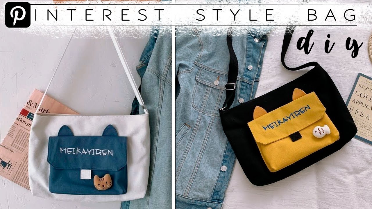 DIY Crossbody Bag from cloth making at home | Cat Mew Popular Style Korean Fashion