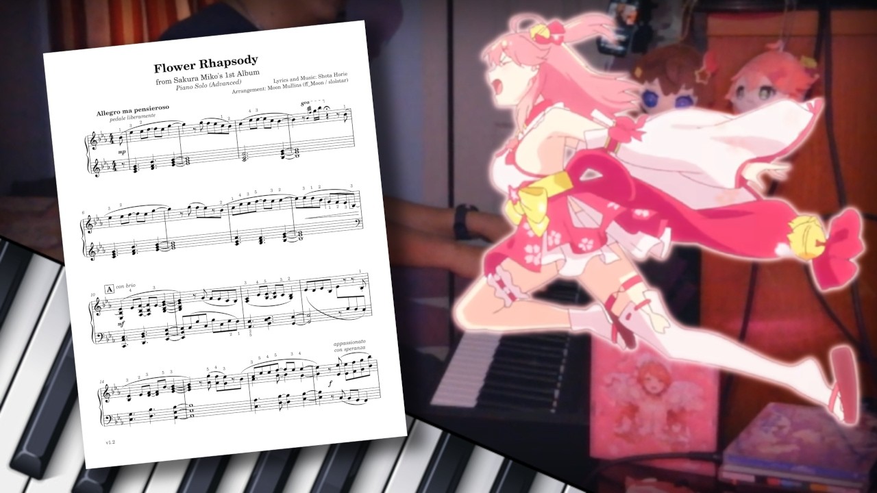 【Piano Cover】 flower rhapsody / さくらみこ 【SHEET MUSIC AVAILABLE!!】