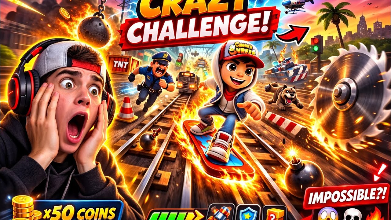 Subway surfers mein ye kya ho gya🤯😨 impossible challenge#ft777_Xshadow gamer 🎮