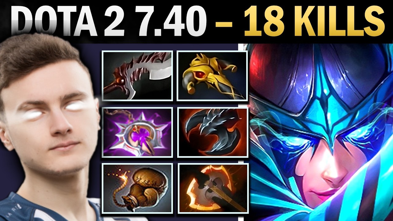 Phantom Assassin Pro Carry with 18 Kills and Fury - Dota Gameplay