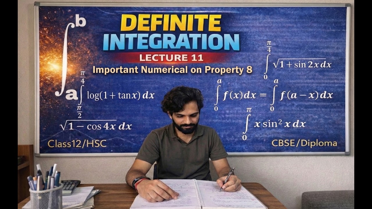 Lecture 11 Definite Integration | Property 8 (Even & Odd Functions) | Important Numericals
